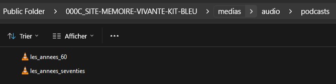 Capture d'écran du chemin du fichier : les_annees_60.mp3